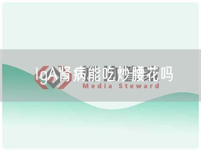 IgA肾病能吃炒腰花吗